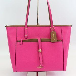 F59125 CITY TOTE WITH POUCH IN CROSSGRAIN LEATHER